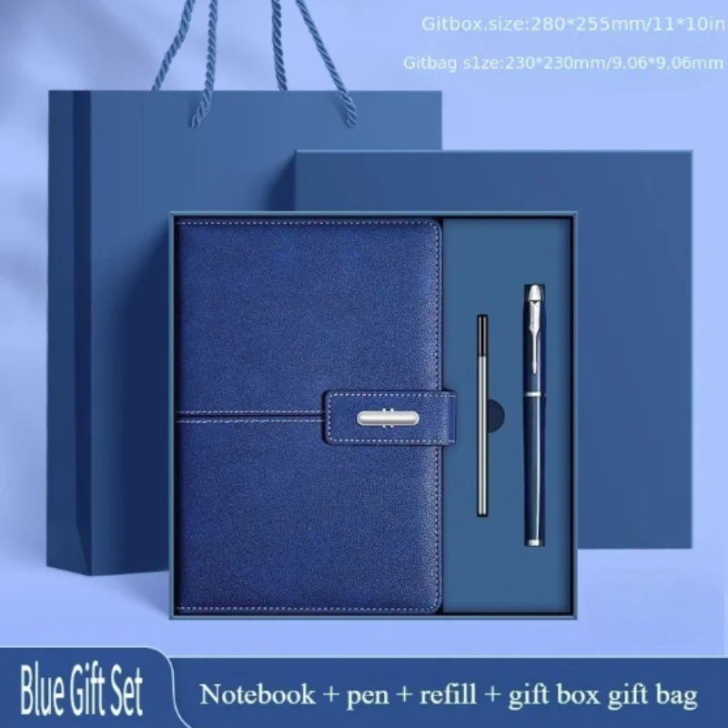 Premium Luxury Leather Notebook Set with Gift Box and Pen