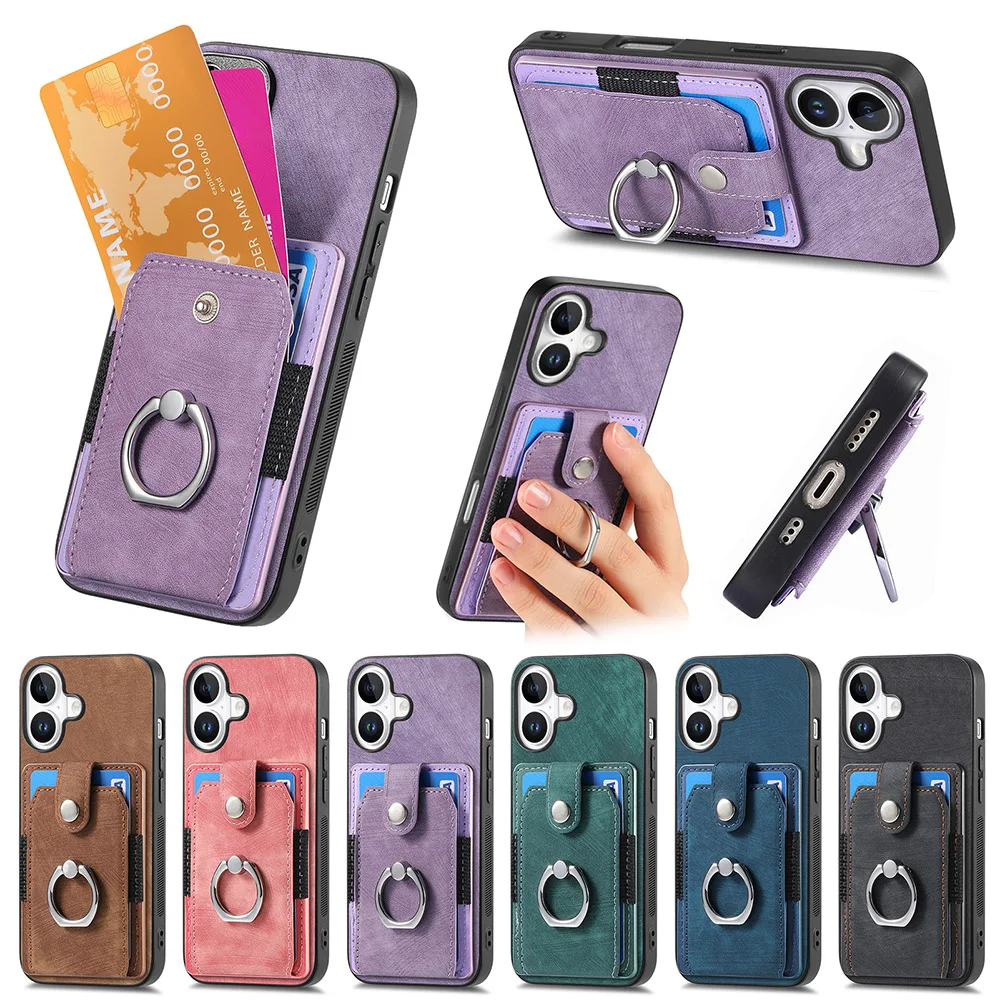 Slim Protective Ring Card Holder Phone Case Back Cover