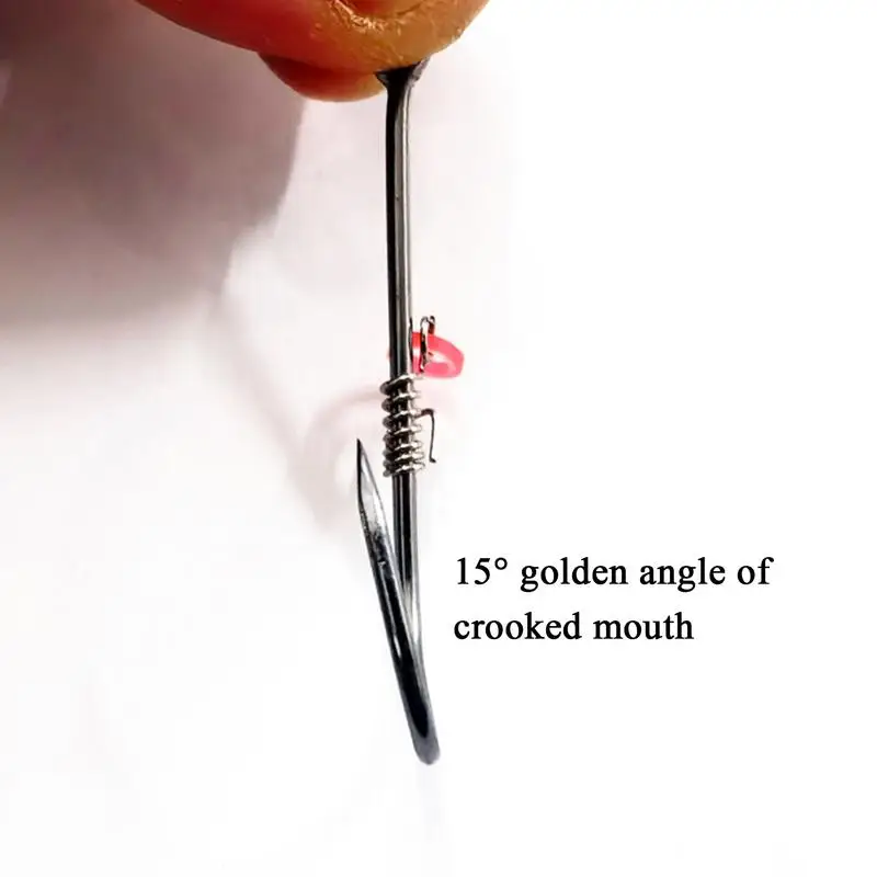 Live Shrimp Fixed Hooks Saltwater Offset Fishing Hooks Reusable Fisherman Tool Portable Fish Accessories with Storage Box