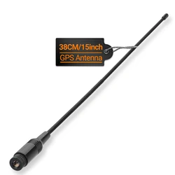 Enhanced Long - Range GPS Whip Antenna with SMA - Male Connector - 38CM (Black 1 pcs)