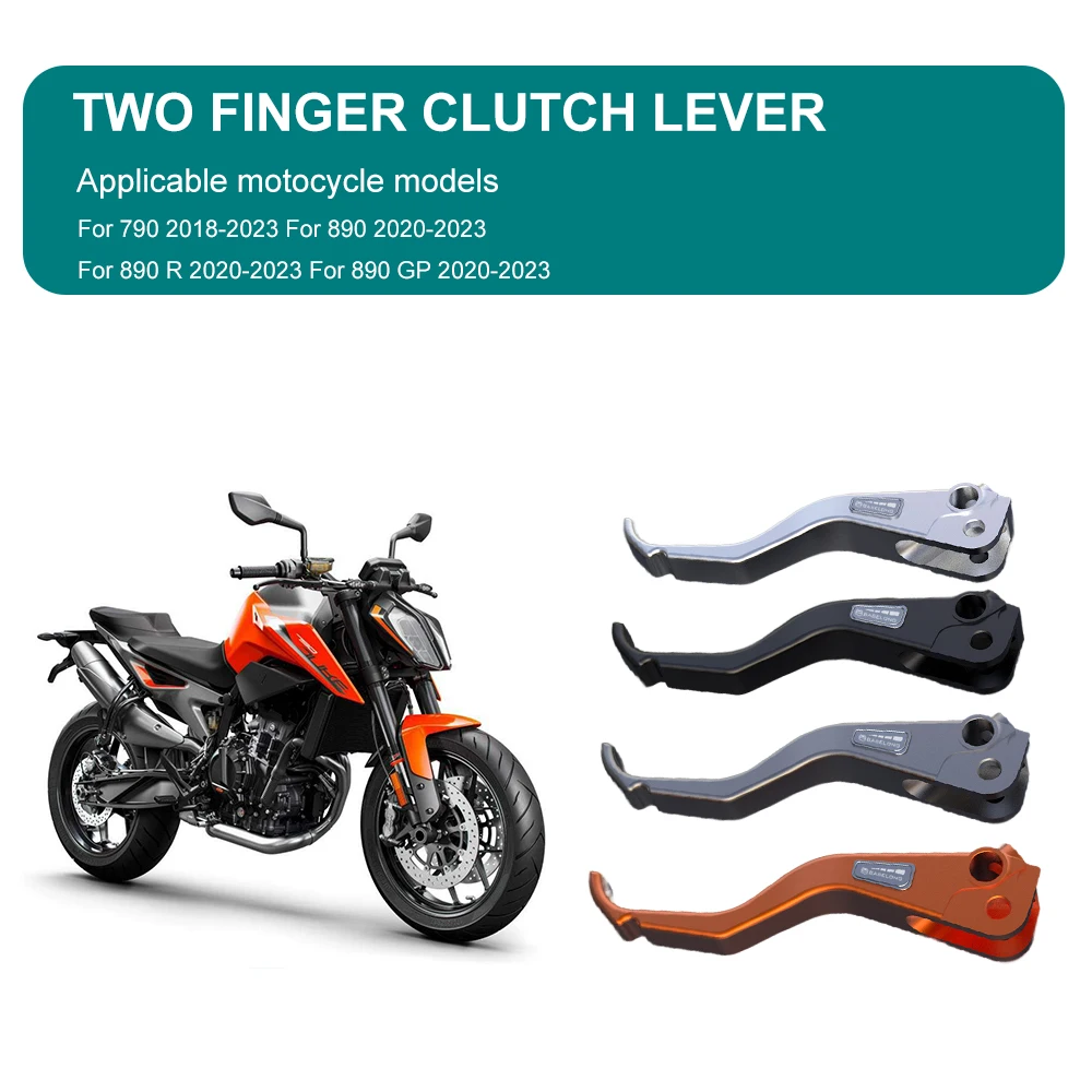 

For 790 Duk e du ke 2018-2023 Motorcycle Accessories two finger 10% force reduction shorty stunt clutch lever 790DUKE Aluminum