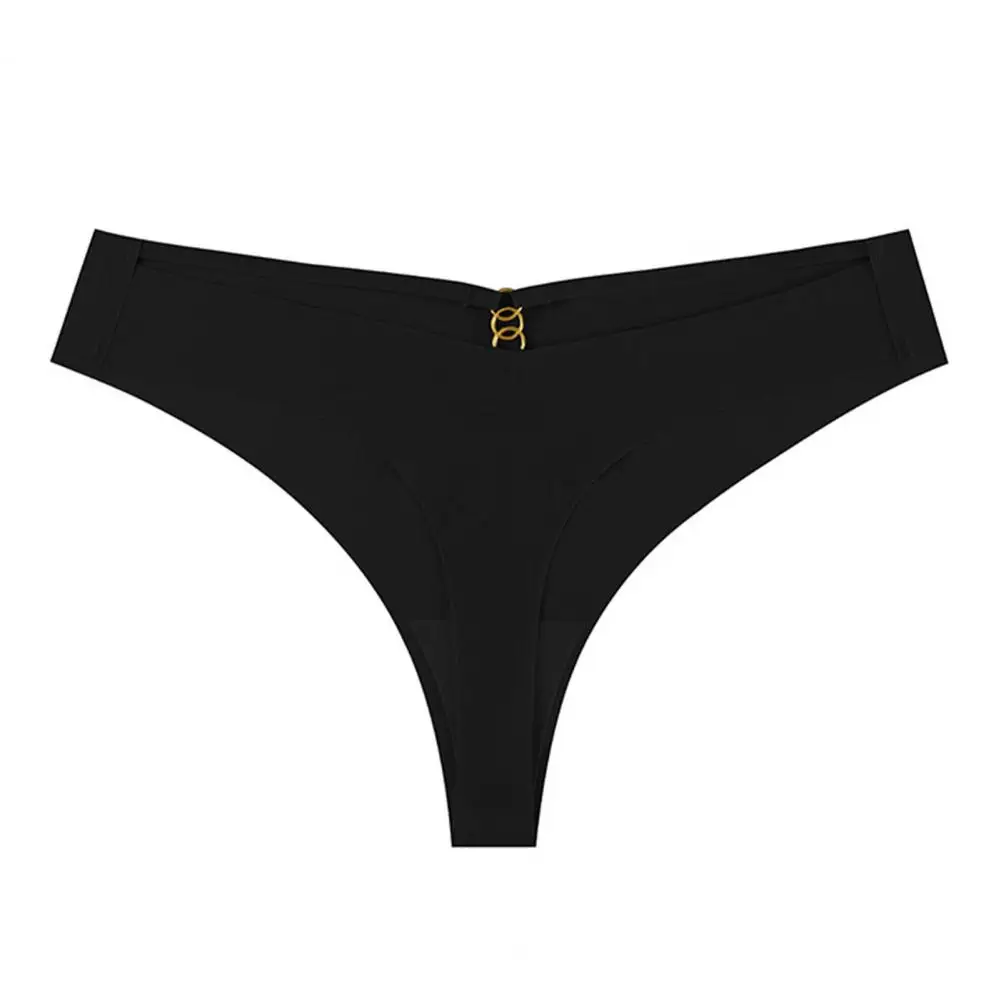 

Trendy Pink Women's Panties Sexy Thong G-string Woman Seamless Underwear Cotton Crotch Female Tanga Solid Underpants