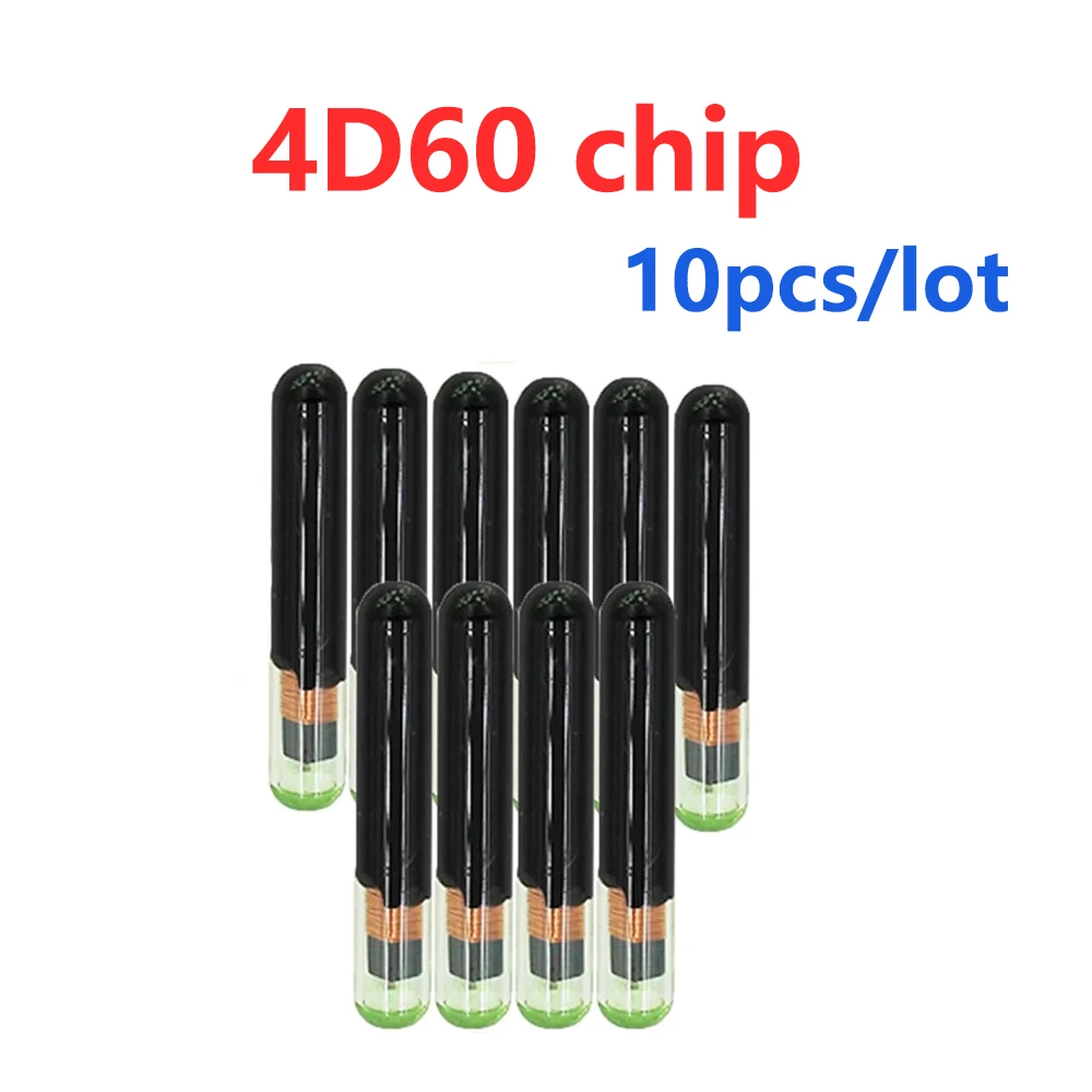 

5 10PCS/LOT 4D60 Big Glass Chip Car Key Chip For Ford 4D 60 ID60 Glass Transponder Chip For Ford Connect Fiesta Focus Ka Mondeo
