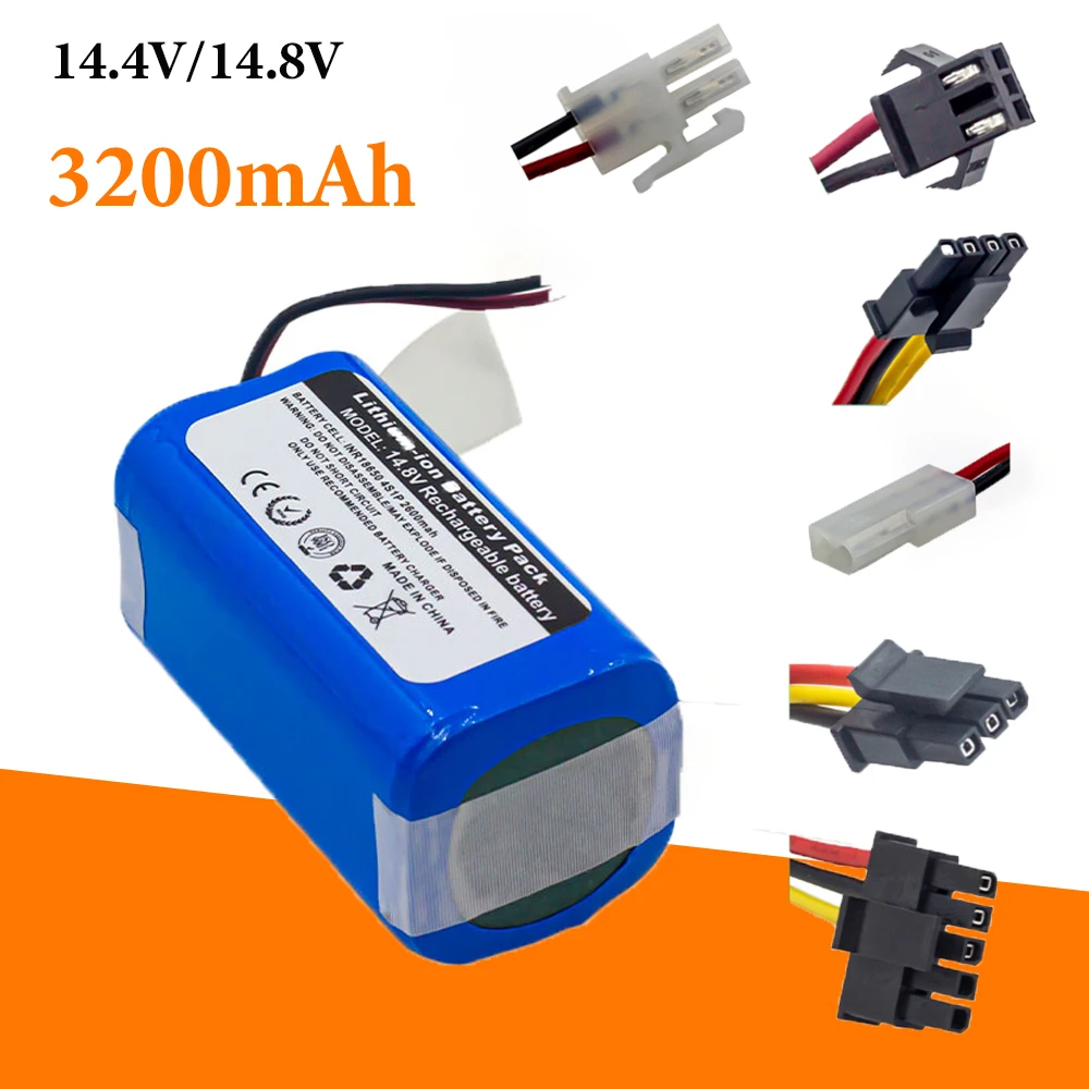 Batteria Di Ricambio 14.4V 3500mAh Per Robot Aspirapolvere Cecotec Conga 3090, 3091, 3092, 1690, 1890, 2090 | Alta Capacità E Lunga Durata