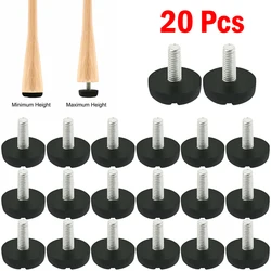 20 - Pack Adjustable Rubber Leveling Feet with Screws - Anti - Shock Protection - Ship Within 24 Hours (20 PCS Set)