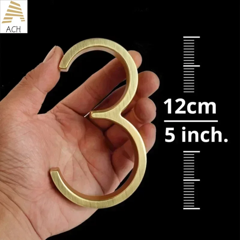 5 Inch Modern Metal House Numbers for House Outside DIY Floating Address Numbers with Screws Rust Free