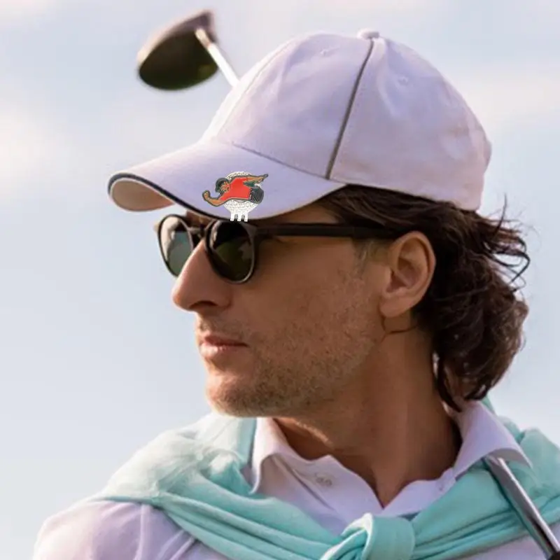 Golf Ball Mark With Golf Hat Clip Magnetic Alloy Birdie Design Markers Men Women golf ball mark golf hat clip