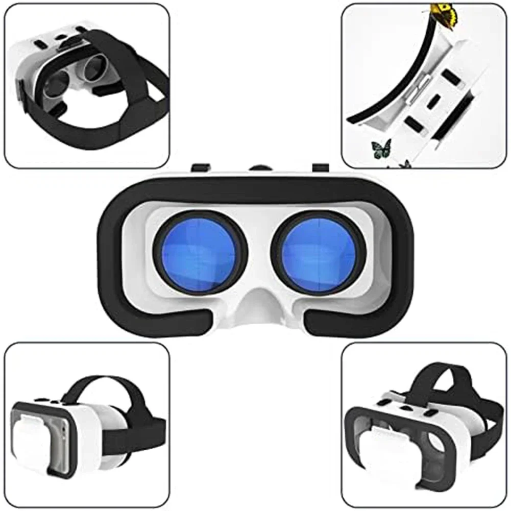 Head Mounted VR Glasses Adjustable Lenses VR Glasses 3D Virtual Reality Immersive Headset For IPhone/Android Accessories