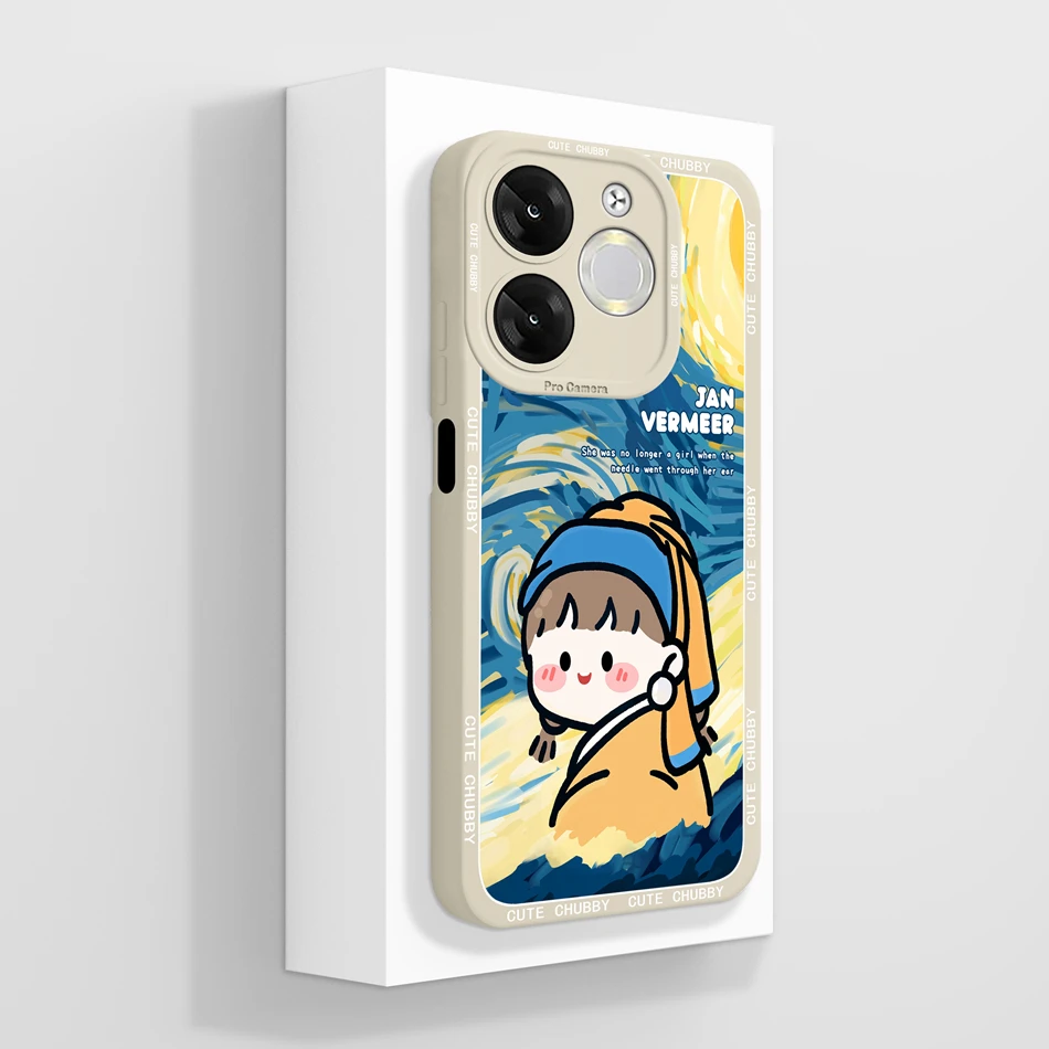 Exquisite Oil Painting Full Protection Soft Silicone Anti-Drop Phone Case