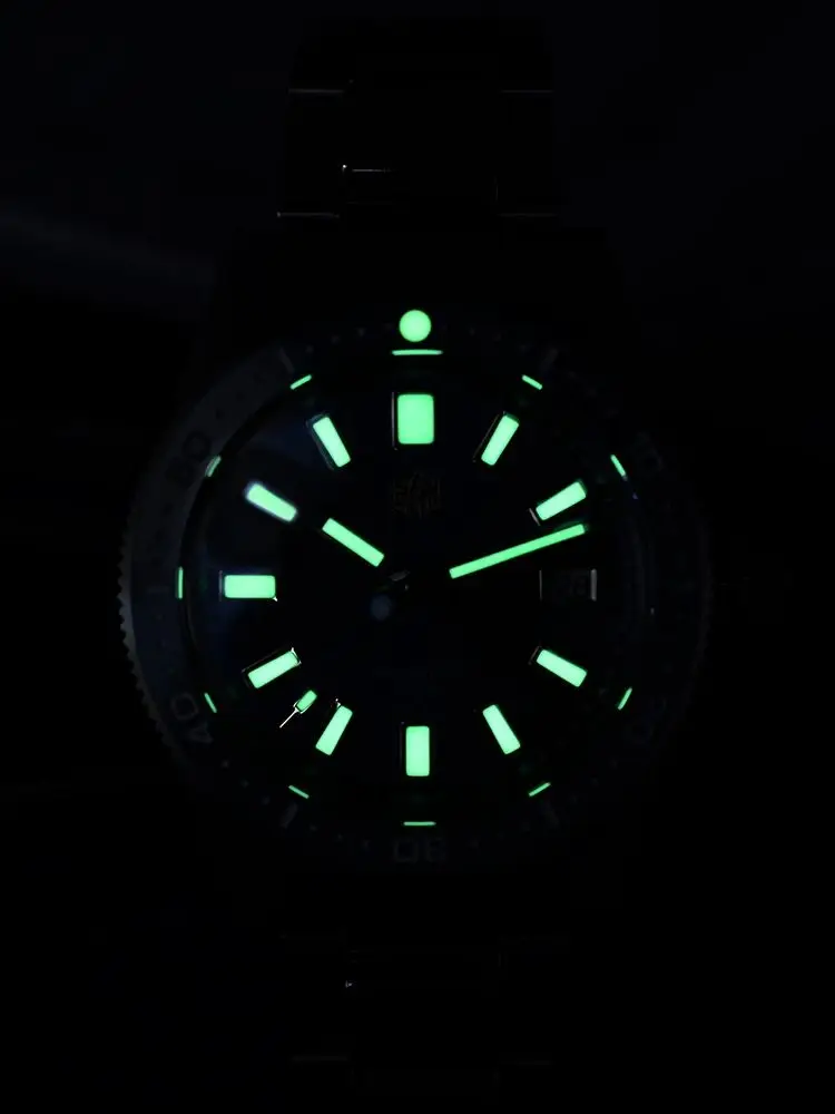 San Martin 62mas V4 41mm Diver Watch Sapphire Applied Logo NH35 Automatic Mechanical Watches Bracelet Date 20Bar Lume SN0007