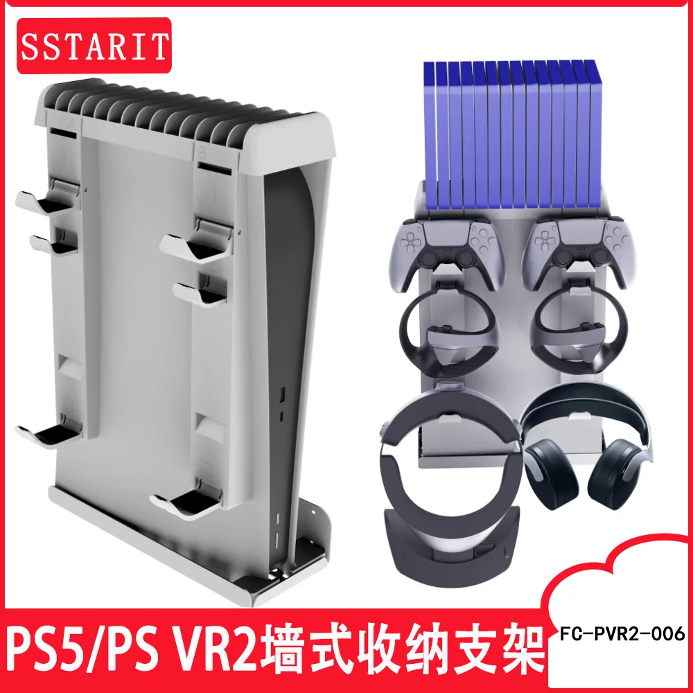 Per Ps5 Console Di Gioco Rack Di Stoccaggio A Parete Per Ps Vr2 Maniglia/Rack Per Cuffie Per Ps5 Game Disc Box Storage Rack Fc-Pvr2-006