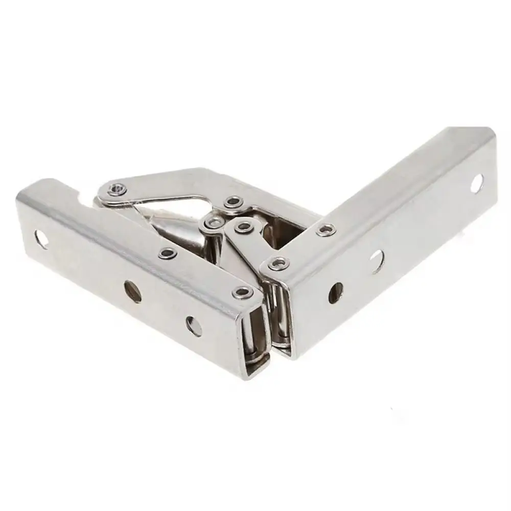 2Pcs Rust Resistance 90 Degree Hinge With Screws Steel Plate Cabinet Door Hinge Furniture Hardware Simple Installation