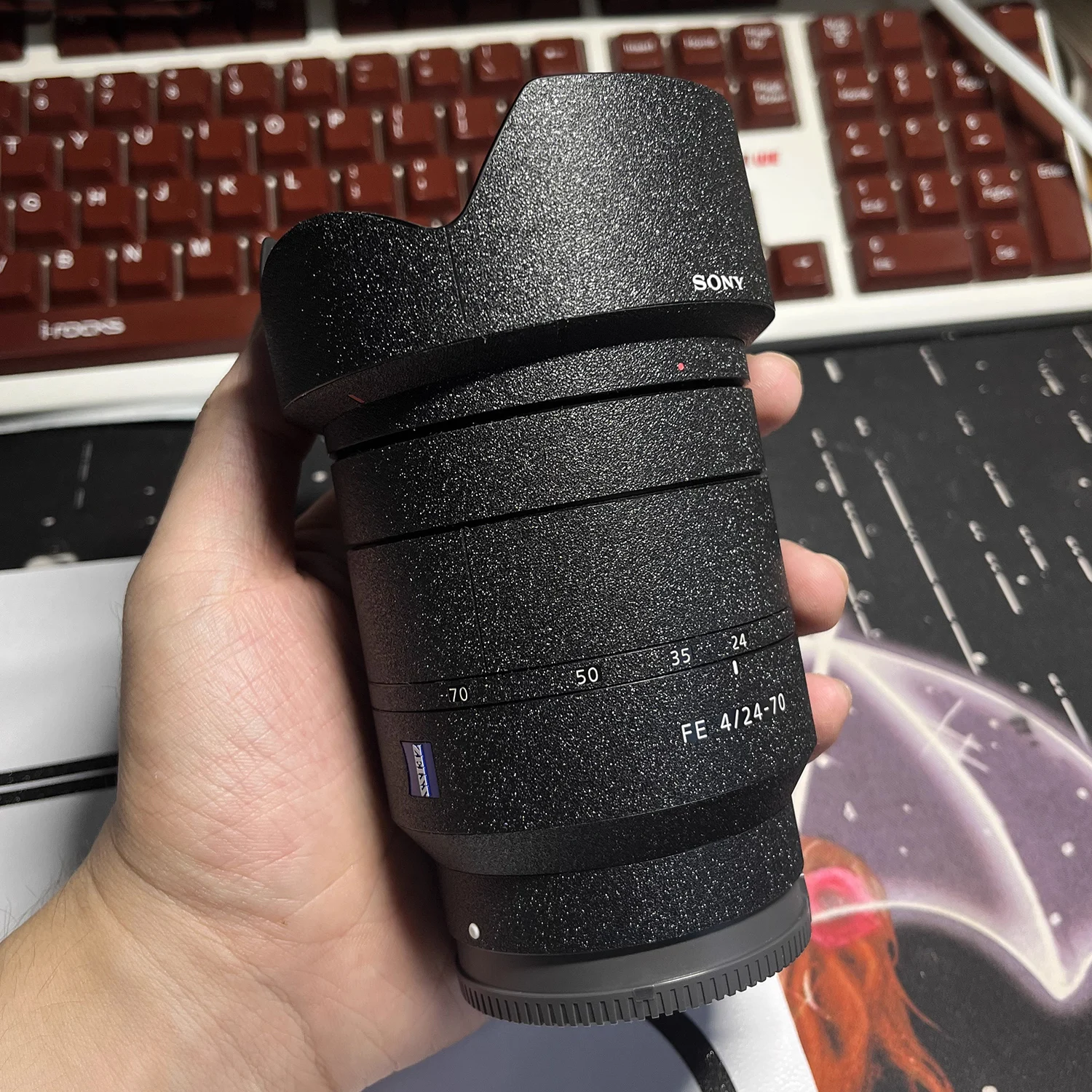 SEL2470Z 카메라 렌즈 스티커 코트 보호 필름 바디 데칼 스킨  FE 24-70 24-70mm F4 ZA OSS FE24-70mm F/4 FE24-70용