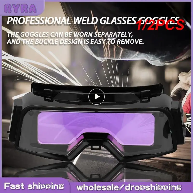 

1/2PCS Auto Darkening Welding Goggles for TIG MIG MMA Professional Weld Glasses Goggles Multifunction Utility Tool