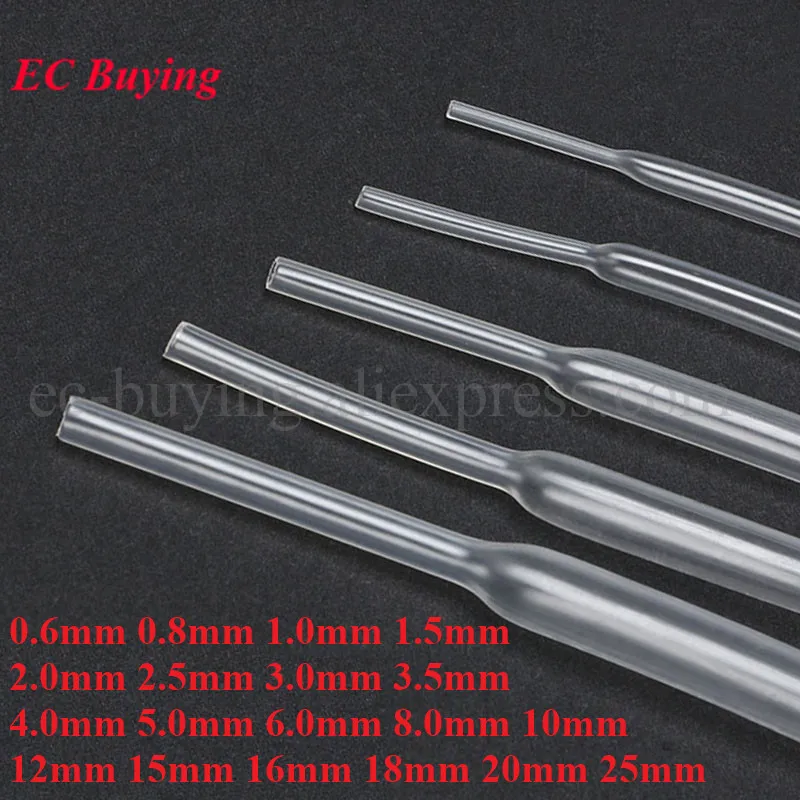 Heat shrink tubing 1 Meter for wire wrapping