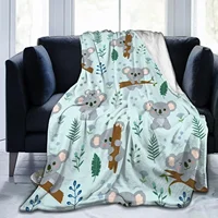 Koala Blanket Ultra Plush All Season Lightweight Cozy Flannel Throw Blanket for Bed Chair Car Sofa Couch Bedroom 50"x40" 1