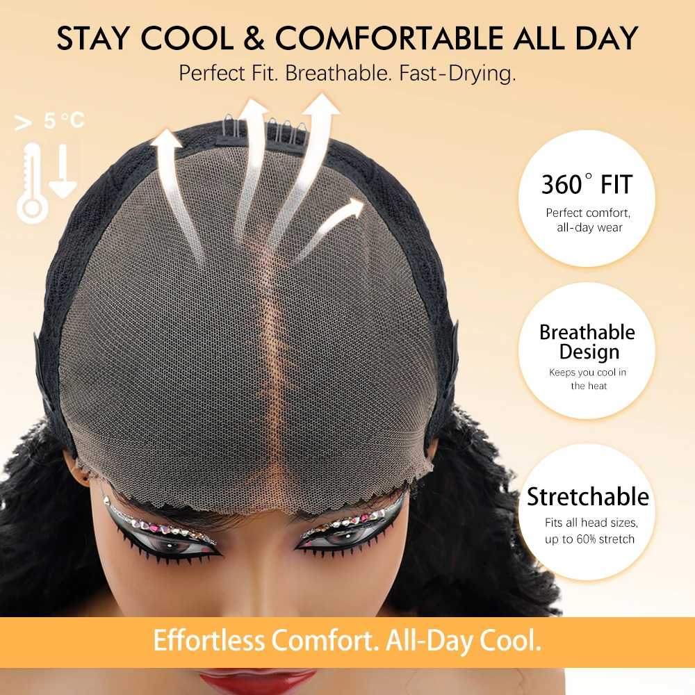 Deep Wave Lace Front Wigs Human Hair Pre Plucked 220 Density 13x6 13x4 HD Lace Front Wigs with Baby Hair Curly 7X6 Glueless Wigs