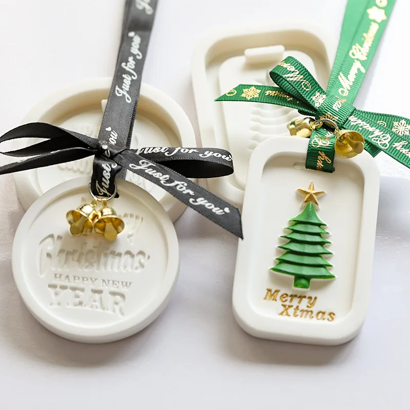 Holiday Scented Gypsum Plaster Silicone Molds for DIY Handmade Christmas Tree Ornaments