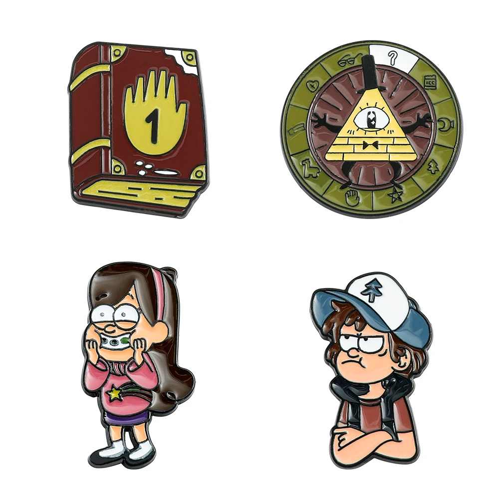 GravityFallsLapelPinsDisneyAnimeFigureMabelDipperPinesBadge