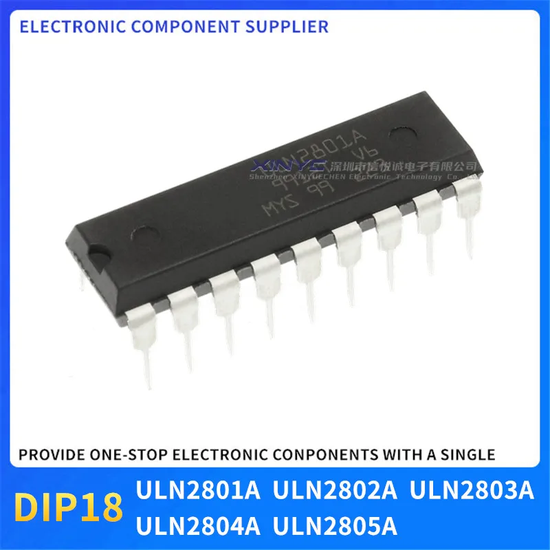 Laqiya ULN2803A - 5 Pezzi Driver Darlington Con Zoccolo DIP 18, Per Progetti Elettronici E Circuiti