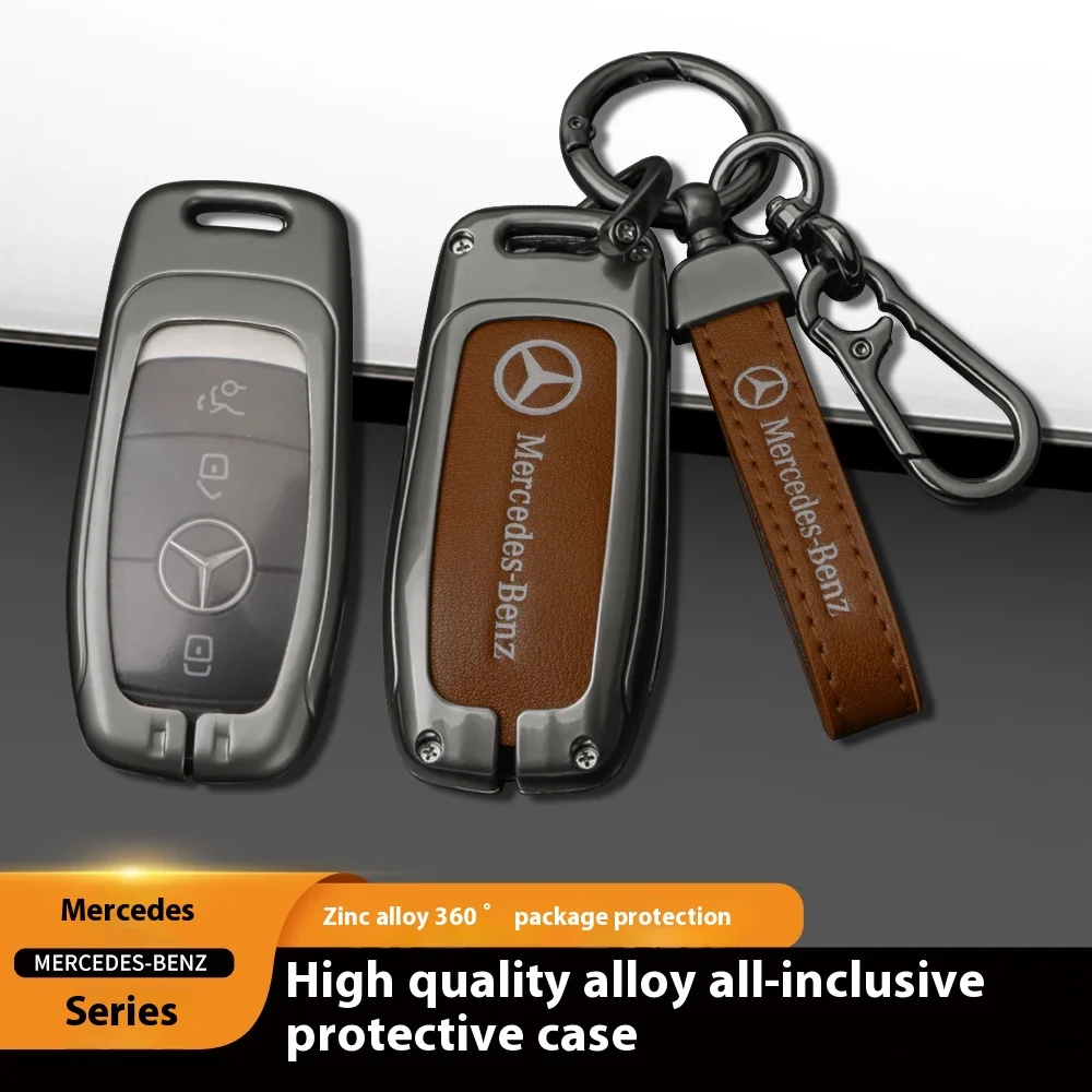 Key Case Key Case Cover Car Key Shell For Mercedes-Benz A B C E S G-Class CLA CLS EQA EQB EQC GLA GLB GLC GLE GLS Car Zinc Alloy Key Case Key Bag Car Metal Shell