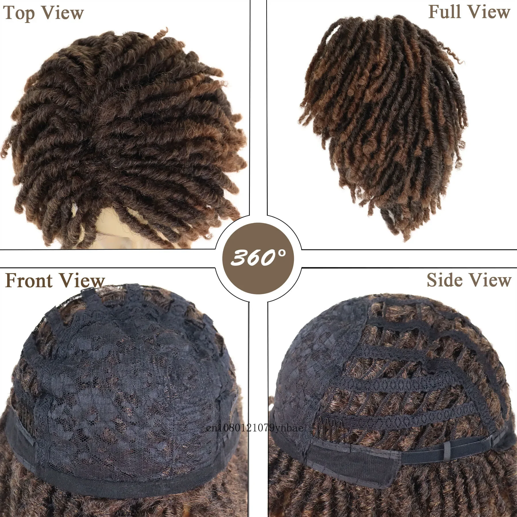 Braided Wig Men Synthetic Hair Halloween Costume Cosplay Daily Wigs Curly Afro Hairstyles Disco Carnival Party DreadLock Wigs