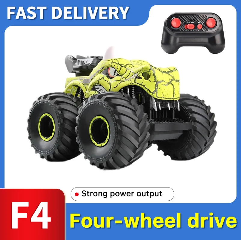 

Best-selling Cracked Dinosaur Remote Control rc car toys Standing Spin Stunt Car Amazon Spray Light climbing off-road vehicle