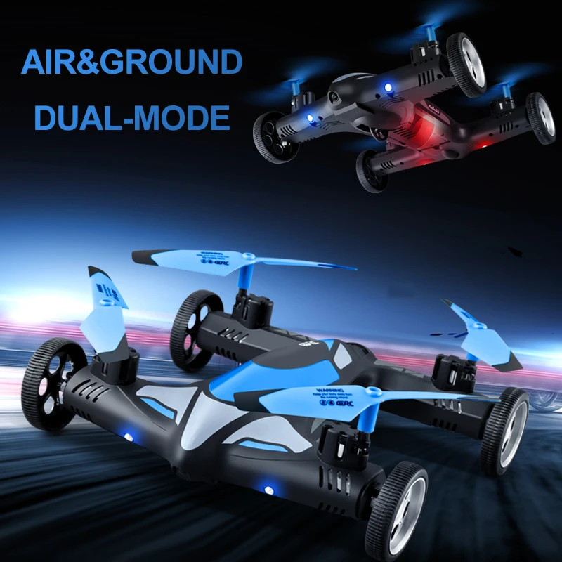 Ceniza Nacarado enchufe 2 in 1 2.4G RC Drone Air Ground Flying Car 4K HD Camera Dron Quadcopter  with LED Night light Helicopter Toys For Children| | - AliExpress