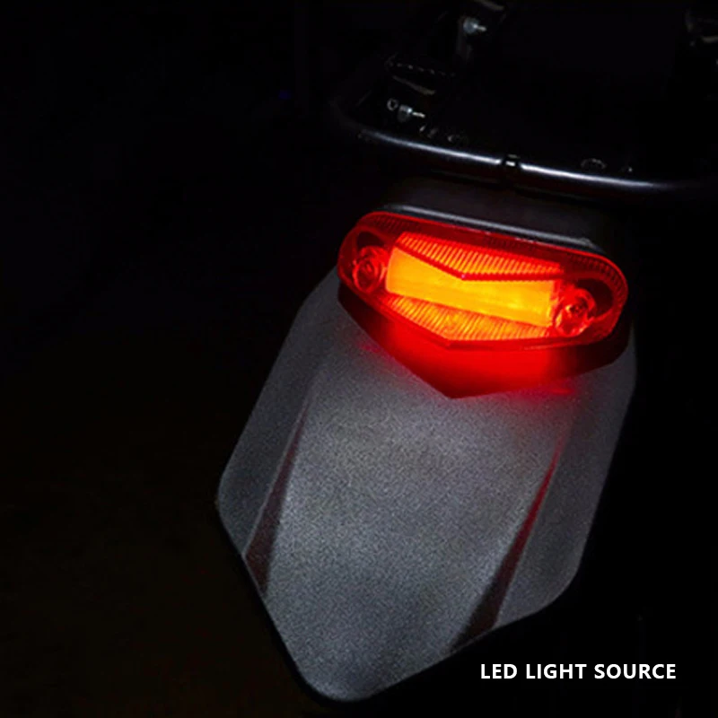 Pare-boue Universel Moto Avec Feu Arrière LED – Garde-boue Personnalisé Noir