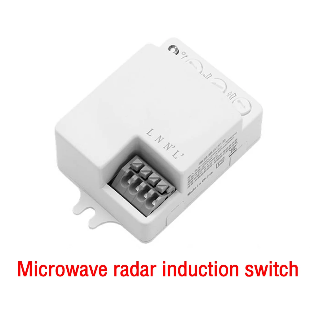 

AC 220-240V 5.8GHz Auto Microwave Radar Sensor Switch 50/60Hz Human Body Motion Induction Sensor for LED Light Sensors Switches