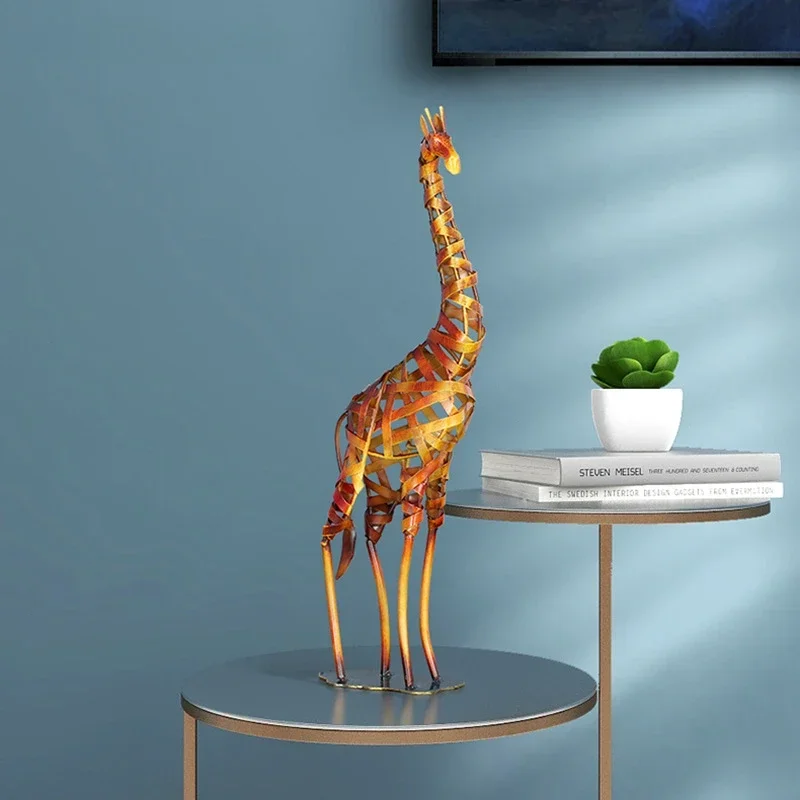 

Iron crafts home accessories living room soft furnishings retro handmade giraffe for living room, bedroom, study home decoration
