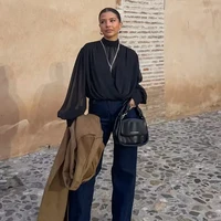Femmes 2026 nouvelle Perspective dessus de chemise mode ample à manches longues élégant printemps Blouses Chic jeunesse rue voyage Blouses hauts 6