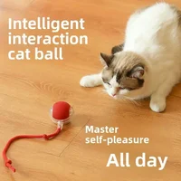 Interactive Dog Toys Rechargeable Pet Interactive Toys Electric Cats Ball  Automatic Rolling Fake Tail Ball Dog  Cats Toy 2