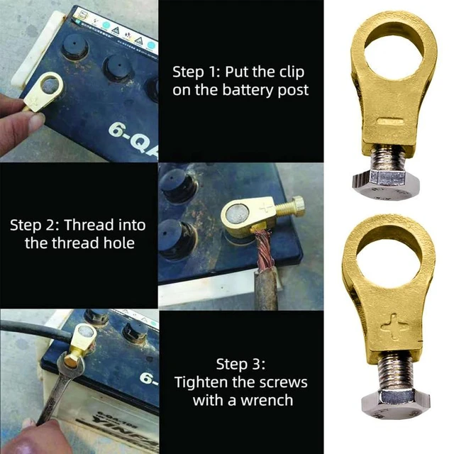 Klemme für den Autobatterie-Anschluss, ein Paar Zubehörteile für den  Batterie-Anschluss