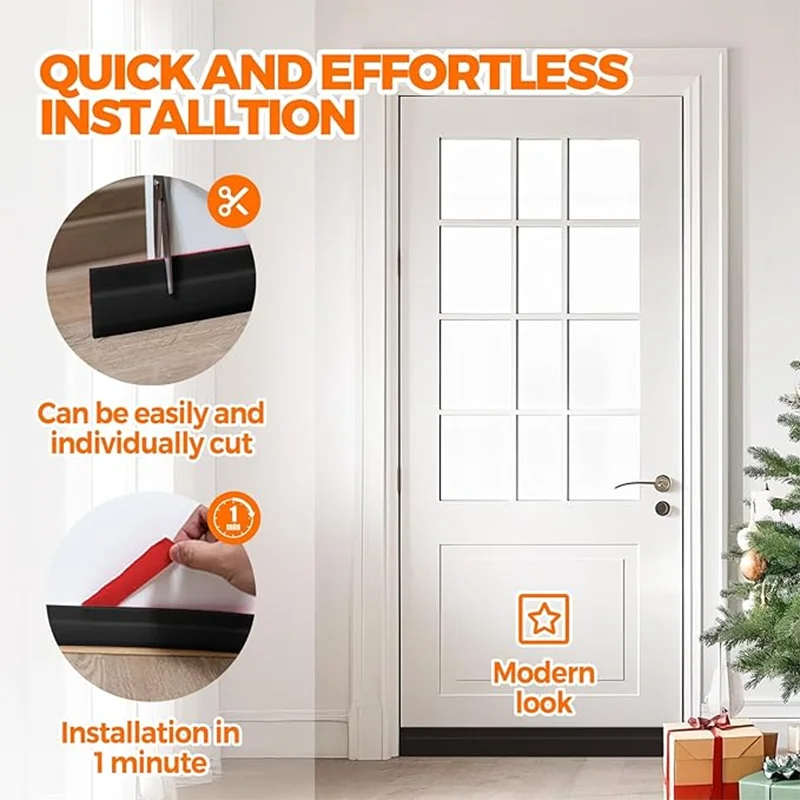 Enhanced Door Draft Blocker with Strong Adhesive and Noise-Reducing Weather Stripping