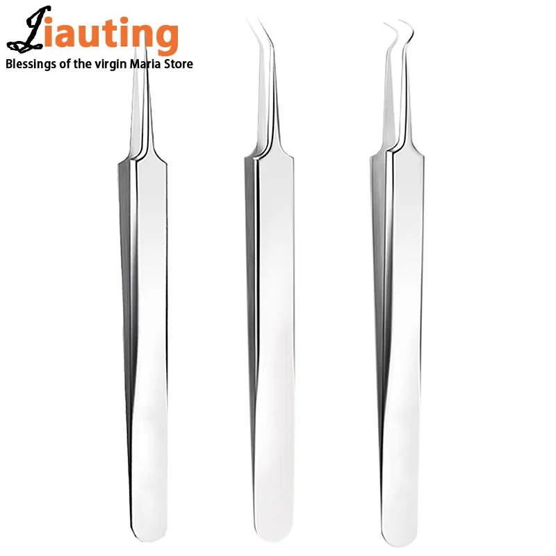 Ultra-Fine Cell Pimples Blackhead Stainless Steel Clip Tweezers Beauty Salon Special Scraping Closing Artifact Acne Needle Tool 3
