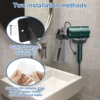 Hair Dryer Holder Wall Mounted Bathroom Hair Straightener Storage Holder Hair Tool Organizer Adhesive Toilet Blower Holder 5