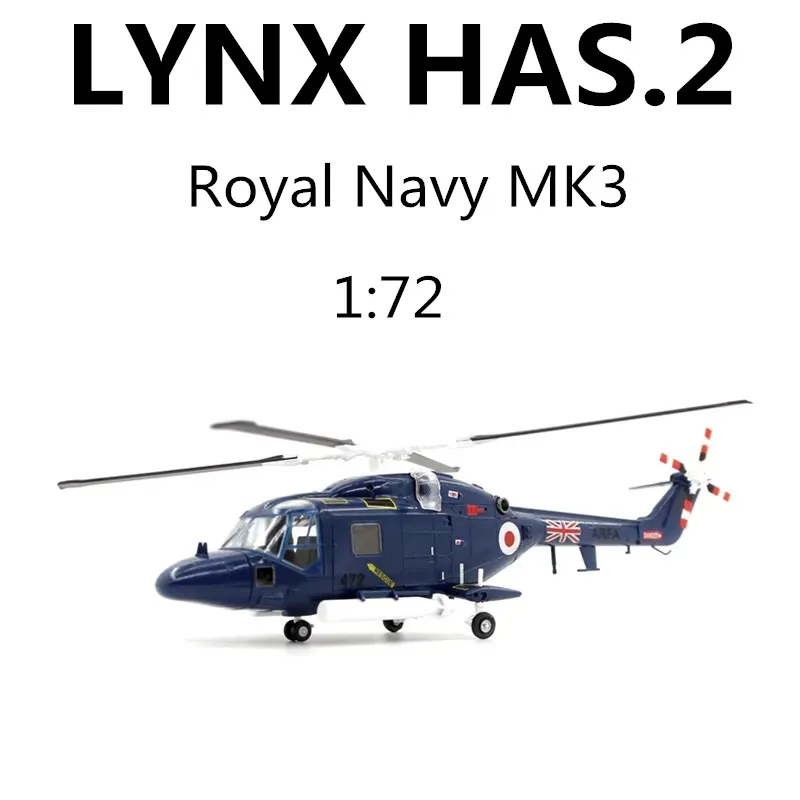 

1:72 Scale Royal Navy LYNX MK3 Helicopter Simulation Combat Finished Diecast Airplane Model Collection Gift Toys Fan Display