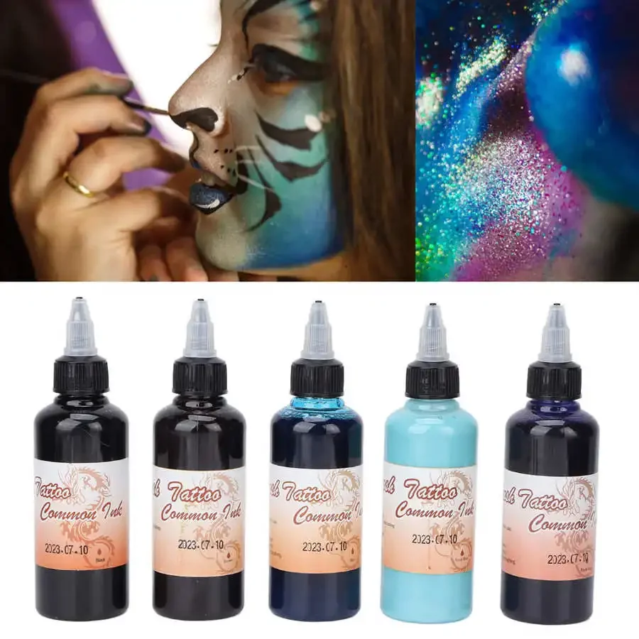 100ml FAI DA TE Inchiostro Del Tatuaggio Professionale Vernice Per Il Corpo Opaco Trucco Sopracciglio Labbro Eyeline Del Tatuaggio di Colore Microblading Pigmento Strumento di Bellezza Del Corpo - immagine 2