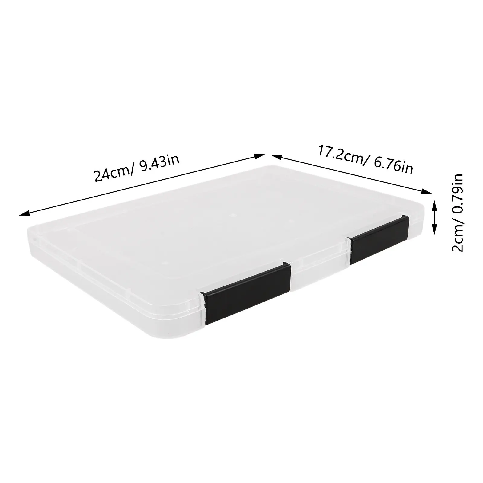 4Pcs A5 크기 투명 플라스틱 보관 상자 사진 정리 케이스 인증서 보관함 파일 케이스 카드 보관 용기 데스크탑 서랍