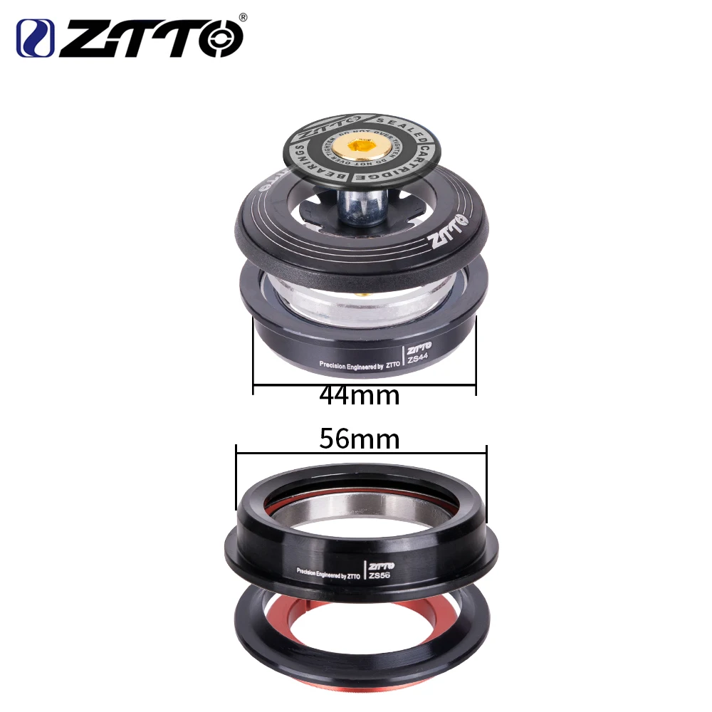 Ztto fahrrad headset 42mm 44mm 56mm zs44 is42 is52 zs56 1-1/8 "28,6mm gerade Kegelrohr gabel 4444s 4456st 4252st – Detail 13