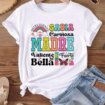 Smart Intelligent Cute Brave Beautiful Kind and Strong Mom Printed Shirts Mama Life T-shirt Female Tee Mother's Day Outfit Gift 1