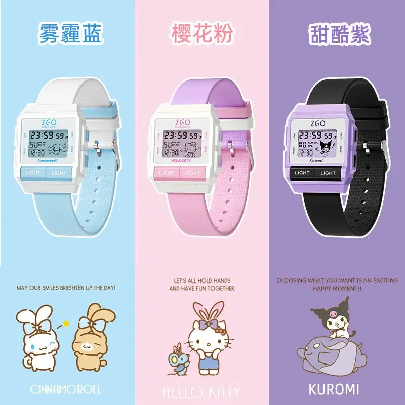 

Sanrio Kawaii Anime Cartoon Peripheral Kulomi Watch Women's Junior High School Waterproof Electronic Kulomi Children's Girls