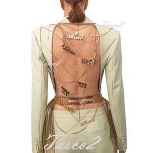 Image for Tesco New Fshion Women Suit Blazer Metal Chain Bac 