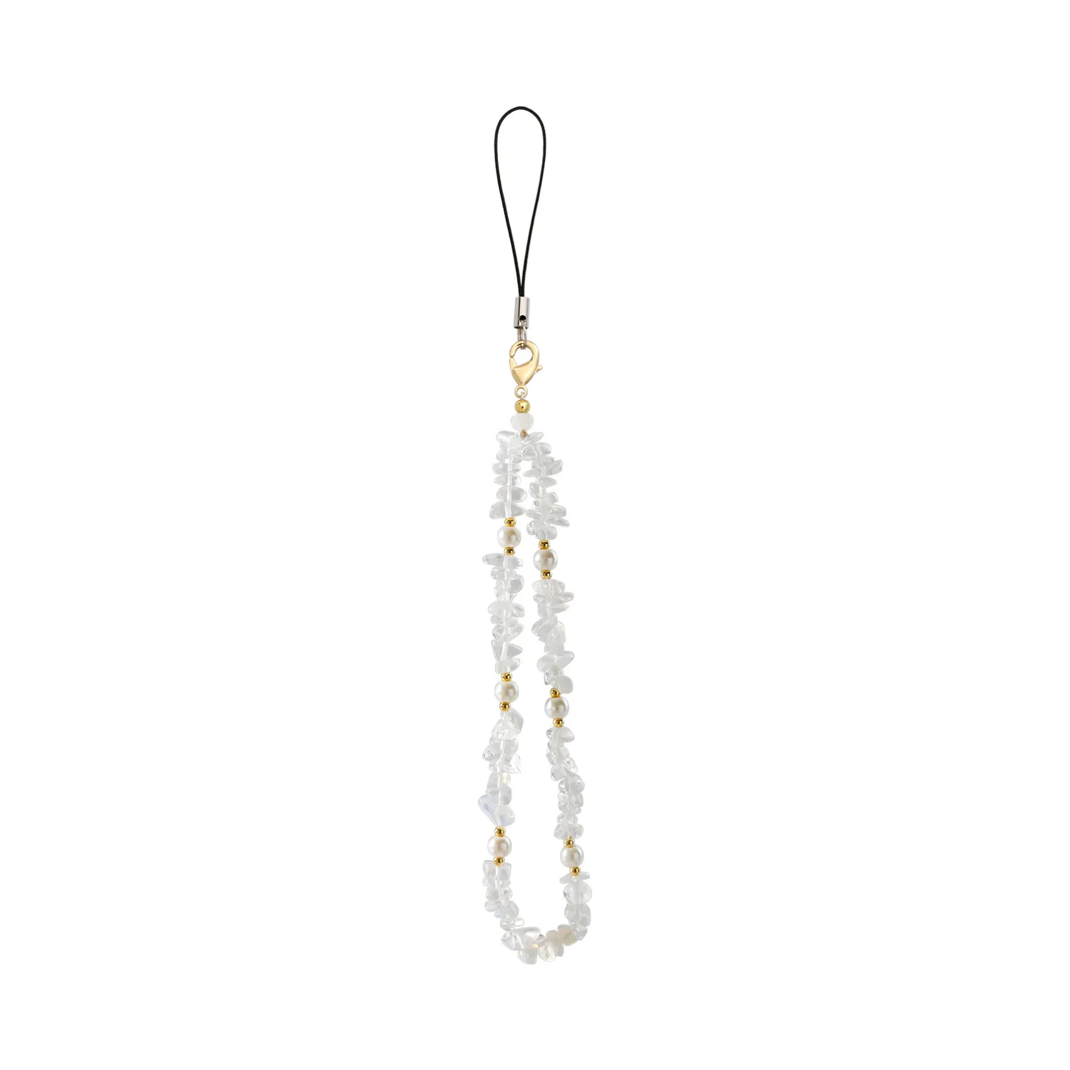 Handmade Bohemian Gemstone Pearl Phone Lanyard Accessory