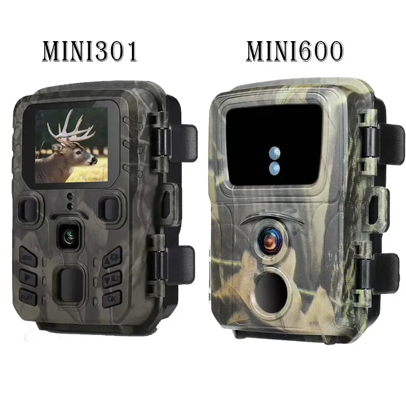 Mini600/Mini301 20MP Mini Trail Hunting Camera Wildlife Hunter Cameras 1080P Forest Animal Cam Photo Trap Surveillance Tracking 1