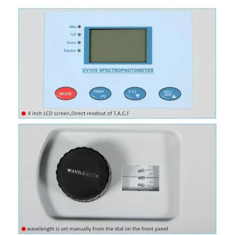 Easy-to-use UV-Vis Spectrophotometer for Basic Transmission Measurement Spectrophotometer 721N 722N 752N with CE Certificate