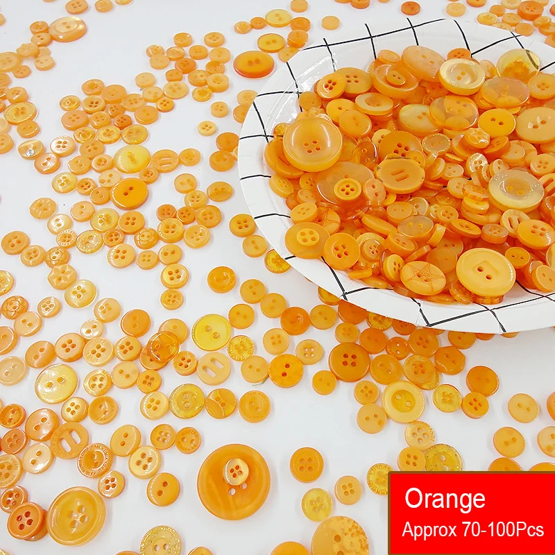 Vibrant Assorted Resin Buttons - 50g Pack for Crafting & DIY Projects