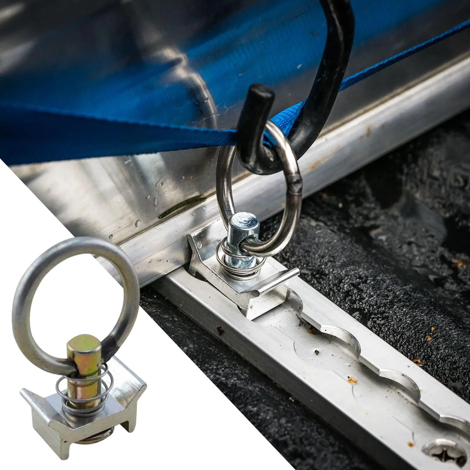 Aluminum Tie-Down Track Rail for Secure Cargo Fixing in Enclosed Trailers