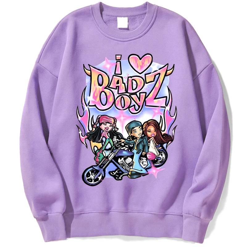 Bratz Letter Print Hoodie Autumn Winter Sweatshirt Unisex Men and Women's Casual Fashion Sweatshirts Long Sleeve y2k Cartoon Top